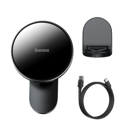 Baseus magnetic car phone holder wireless Qi charger 15 W (MagSafe compatible for iPhone) black (WXJN-01)_16