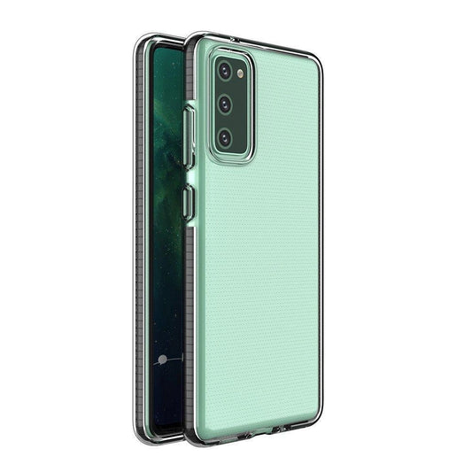 Spring Case cover gel cover with colored frame for Samsung Galaxy A12 / Galaxy M12 black_0