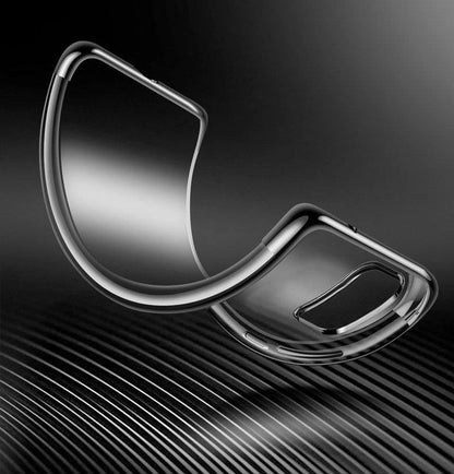 Clear Color Case Gel TPU Electroplating frame Cover for Samsung Galaxy A72 4G black_7
