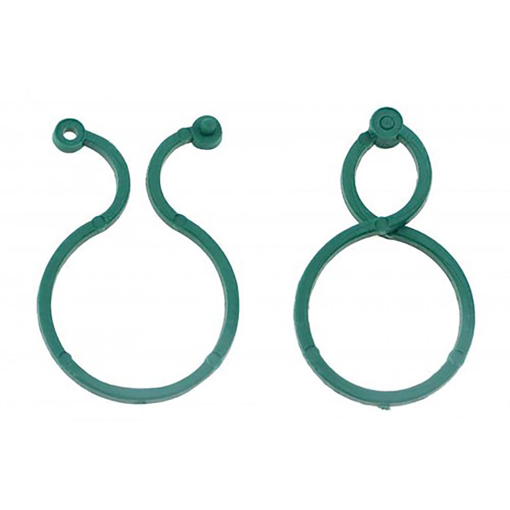 Clips de pvc para tutoramento de pequenas Ã¡rvores, 4 x 2,7 cm, blister 20 unidades_0