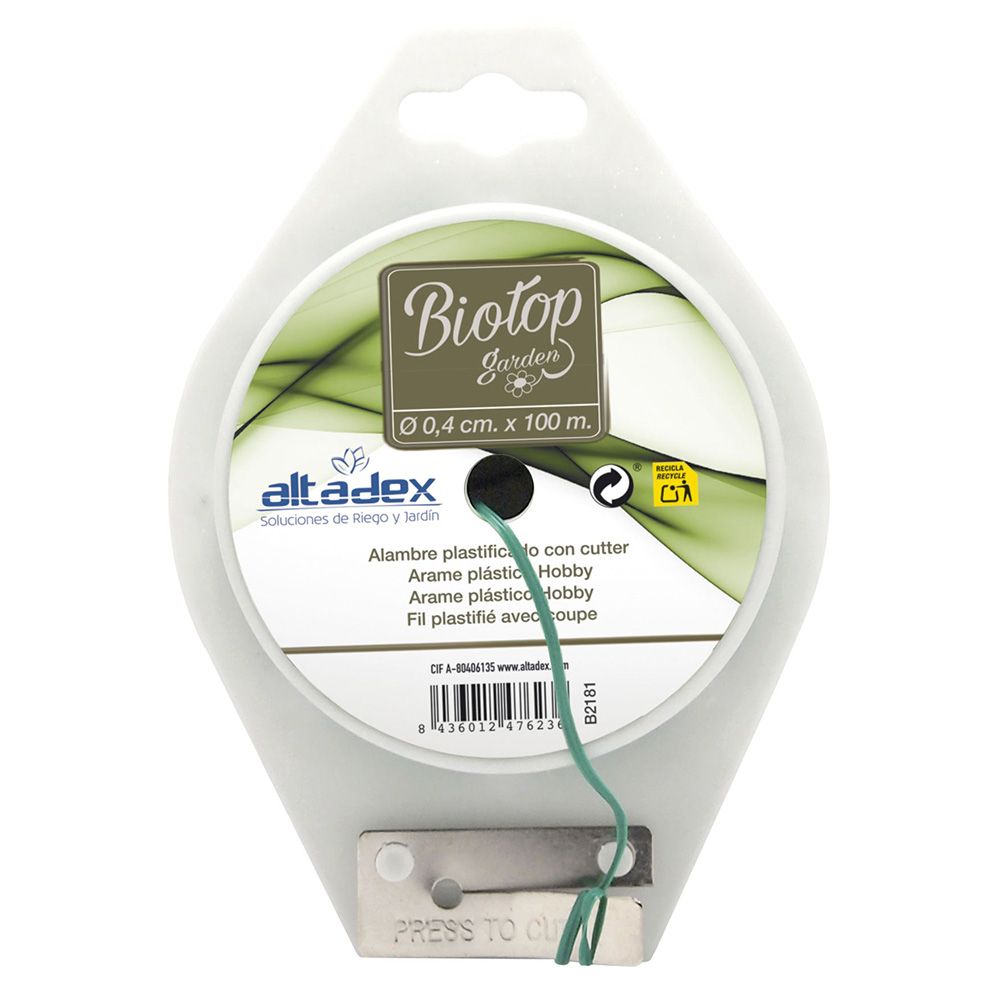 Arame plastificado verde, Ã¸2 mm x 100 m_0