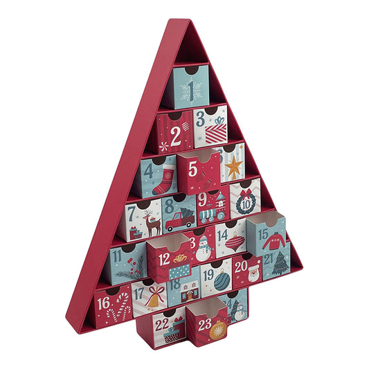 CalendÃ¡rio do advento de cartÃ£o, em forma de Ã¡rvore de natal, 32,5 x 5 x 39 cm_0