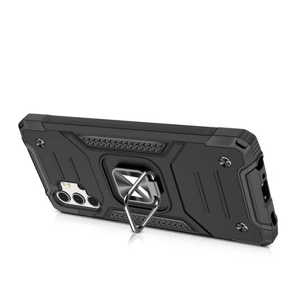 Wozinsky Ring Armor Case Kickstand Tough Rugged Cover for Samsung Galaxy A32 5G black_3