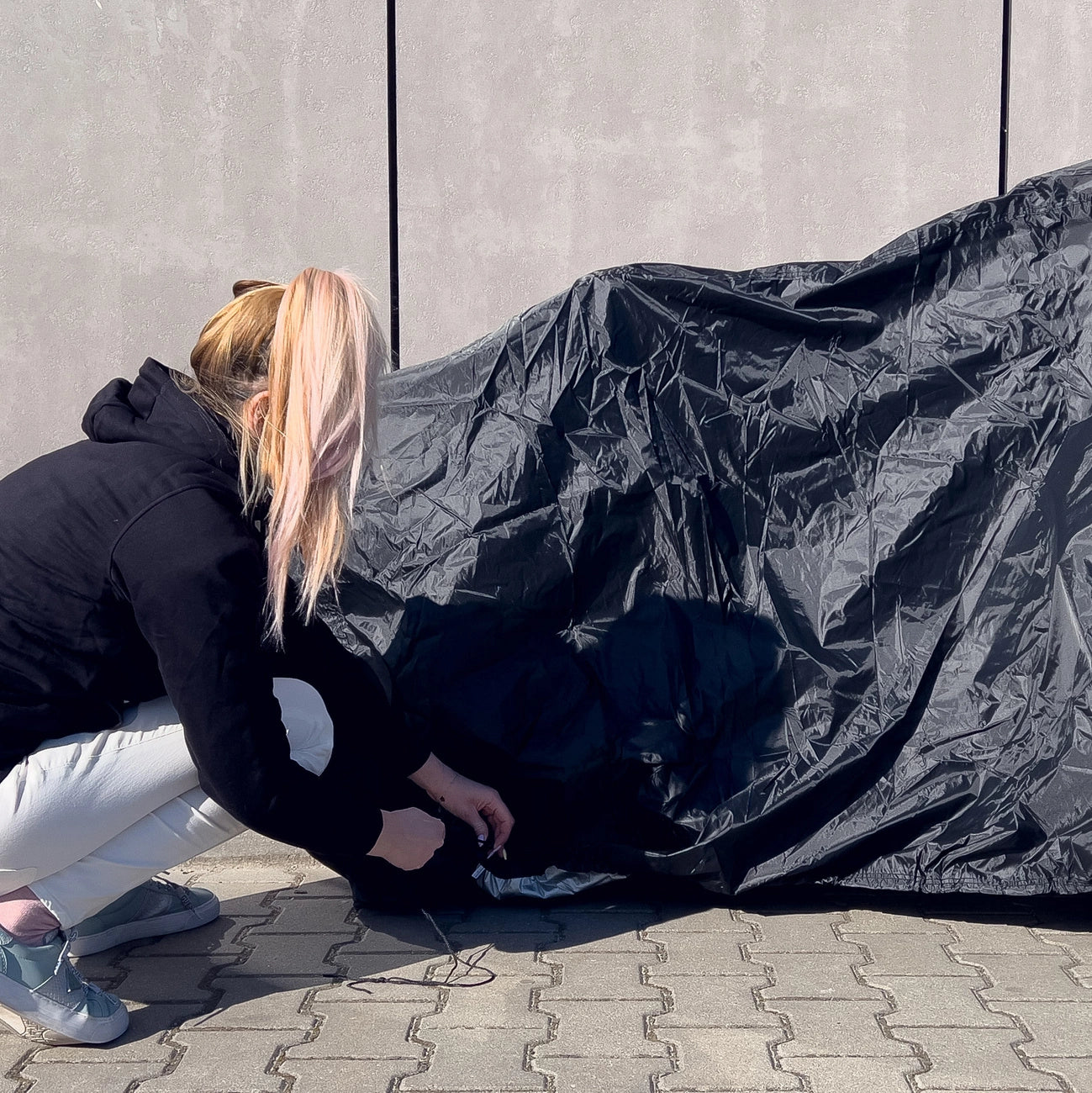 Waterproof grill cover, bicycle cover, bike cover, garden furniture cover, XXL cover, black_13