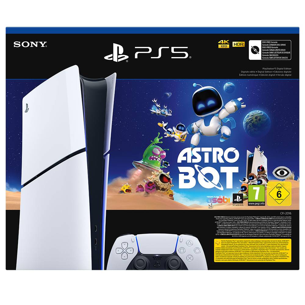 Consola Sony PlayStation 5 Slim (Edição Digital) + Jogo PS5 Astro Bot (Digital)