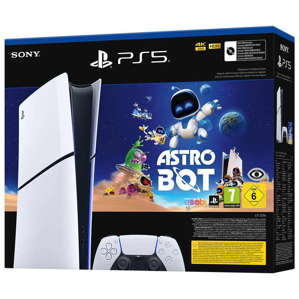 Consola Sony PlayStation 5 Slim (Edição Digital) + Jogo PS5 Astro Bot (Digital)