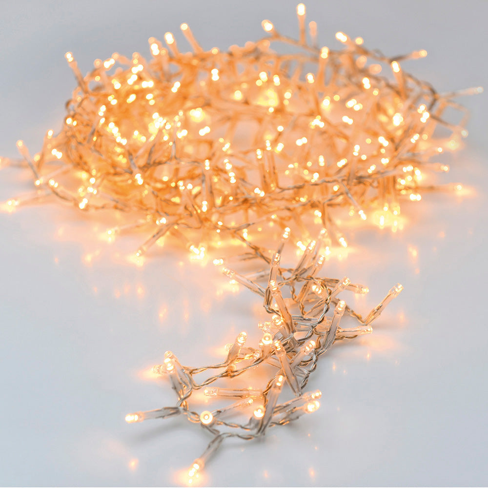Grinalda mini light branco quente 180 leds fixos cabo transparente ip44 16,5m_0