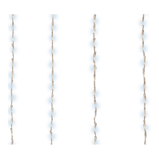 Cortina led para varandas 200 leds branco frio ip44 2x1m lumineo_0