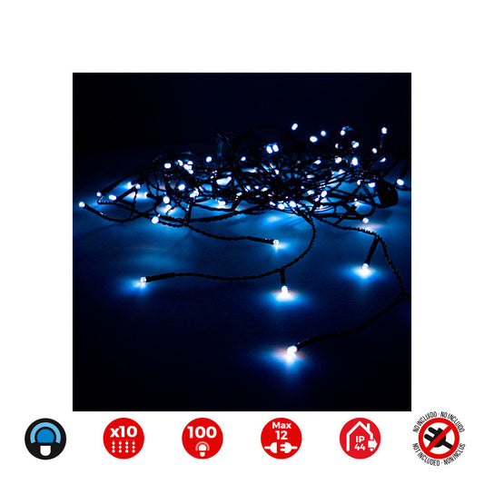 Cortina easy-connect 10 tiras 100 leds azul 30v total 1,8w ip44 2x1m_0
