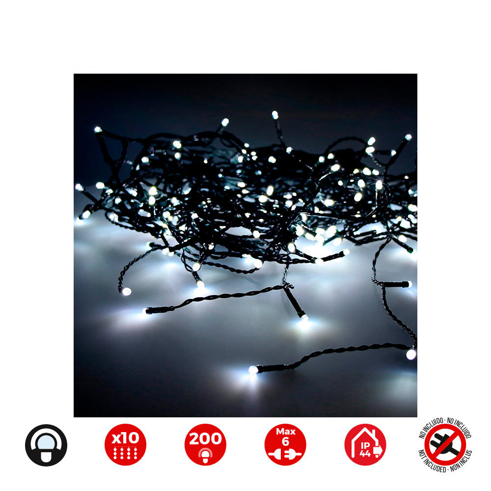 Cortina led easy-connect 10 tiras 200 leds branco frio ip44 2x2m_0