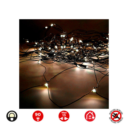 Cortina red easy-connect 90 leds branco quente 30v total 1,62w ip44 2x1,5m edm_0