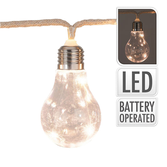 Grinalda a pilhas 10 lÃ¢mpadas com 3 leds branco quente ip20 2,55m_0