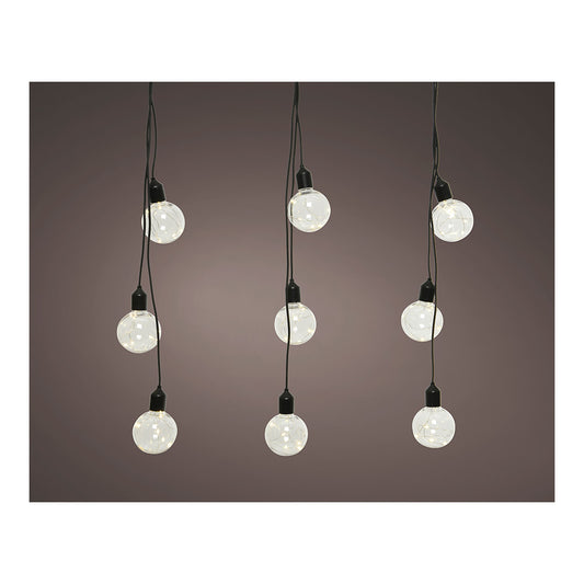 Grinalda lÃ¢mpadas em forma globo, 12 leds branco quente ip44 3m_0