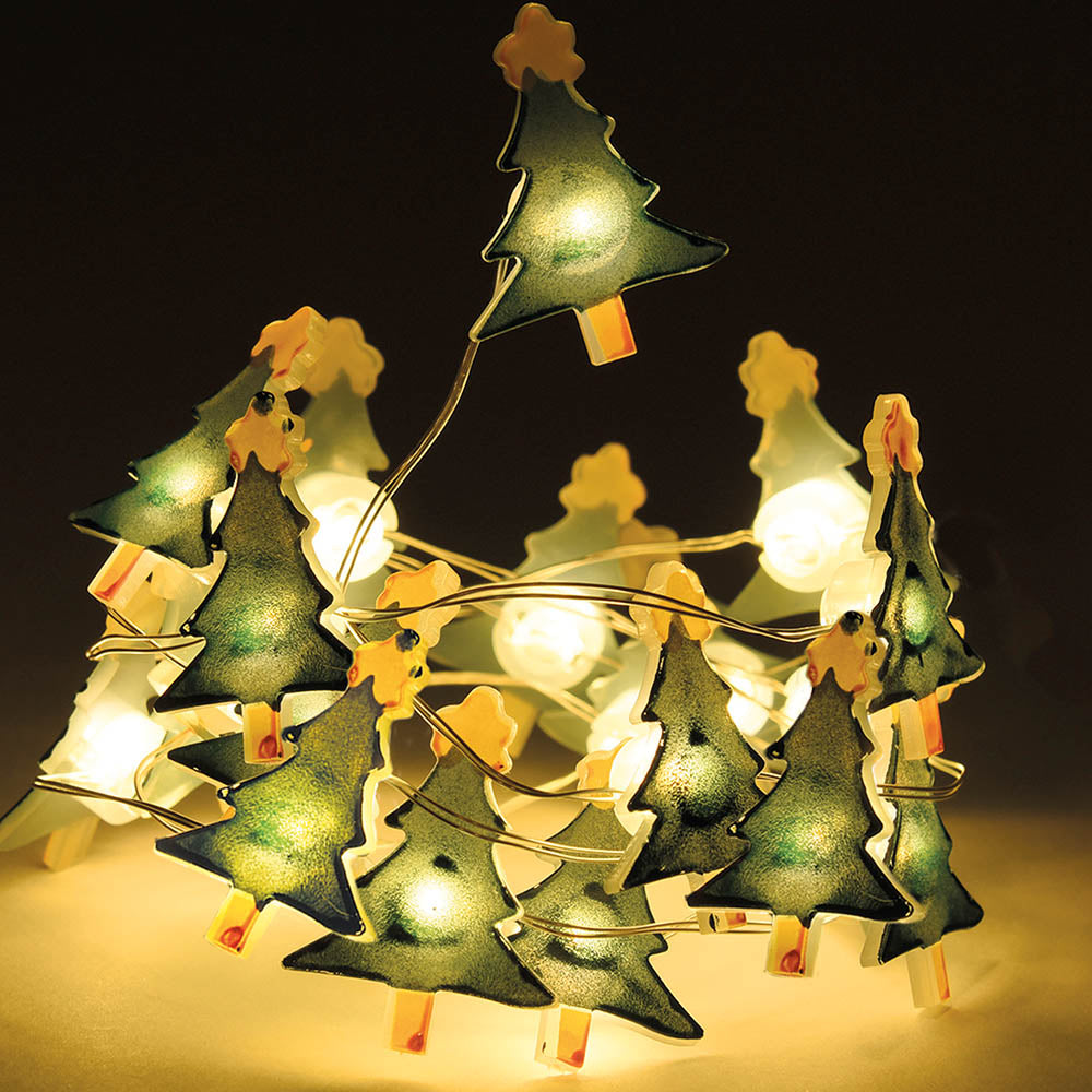 Grinalda a pilhas fixa 20 leds decorativos adornos de natal 1,05m cores/modelos sortidos_0