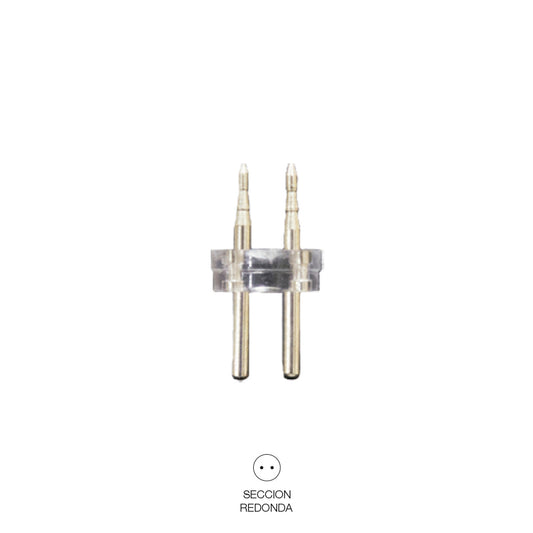 Conetor tubo flexilux/flexiled 13mm 2 vias "reto-ponta"_0