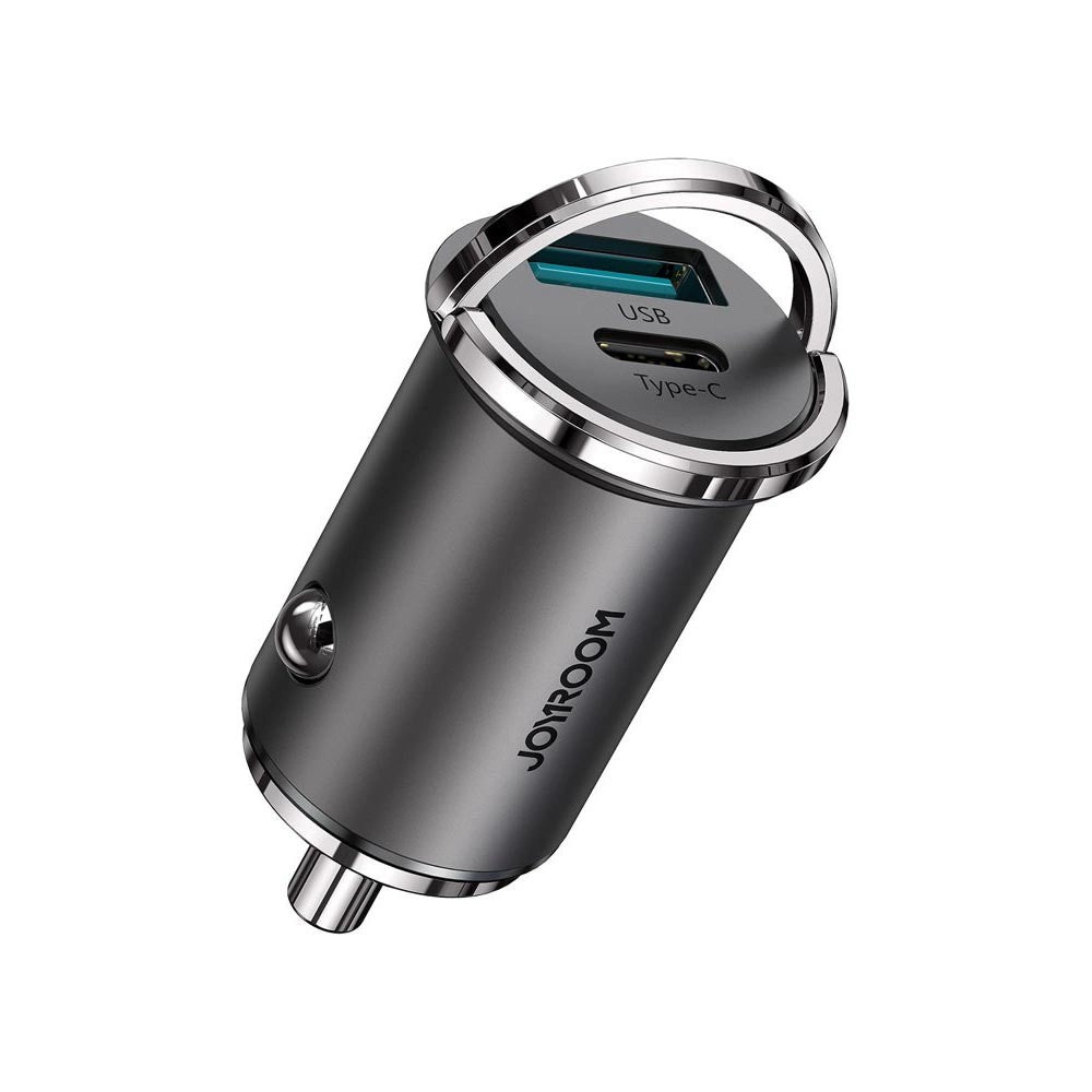Joyroom fast car charger USB Type C / USB 45 W 5 A Power Delivery Quick Charge 3.0 AFC SCP gray (C-A35)_0