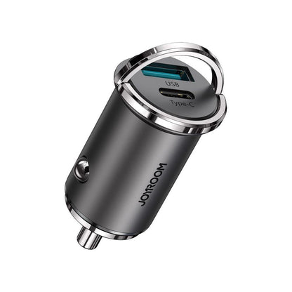 Joyroom fast car charger USB Type C / USB 45 W 5 A Power Delivery Quick Charge 3.0 AFC SCP gray (C-A35)_0