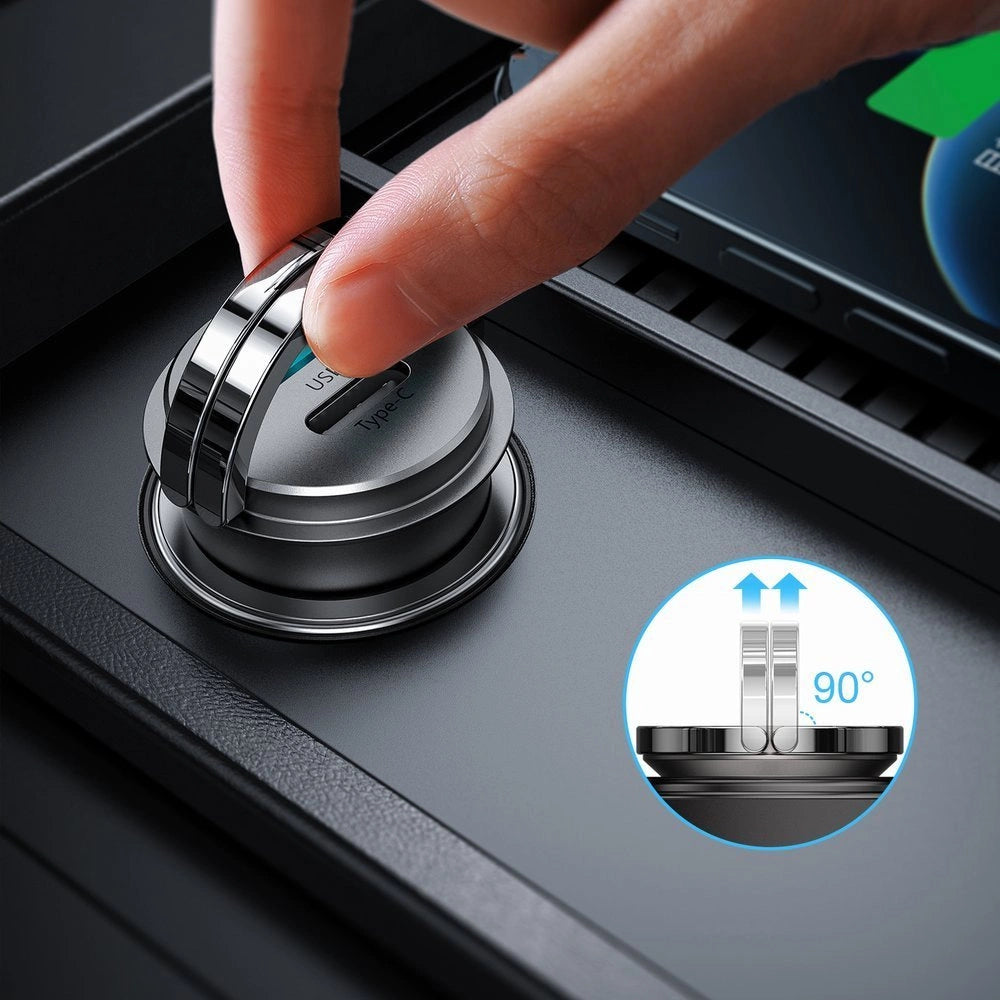 Joyroom fast car charger USB Type C / USB 45 W 5 A Power Delivery Quick Charge 3.0 AFC SCP gray (C-A35)_6