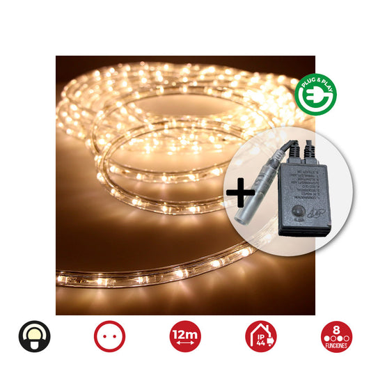 Kit flexiled multifunÃ§Ãµes branco quente ip44 12m_0