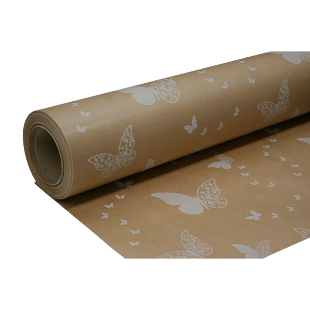 Rolo de papel de oferta borboleta brancas 70 cm x 50 m_0