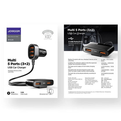 Car charger Joyroom JR-CL03 5-Port USB (black)_4
