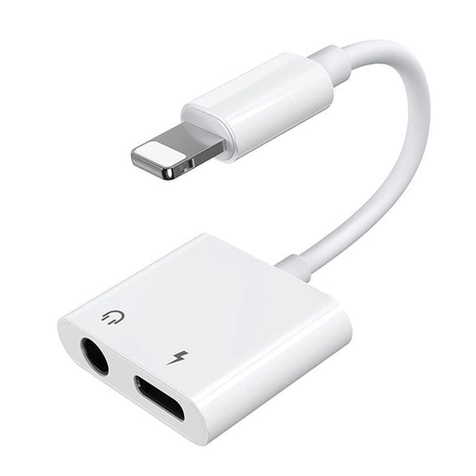 Joyroom S-Y104 headphone adapter Lightning - Lightning / mini jack 3.5mm - white_0