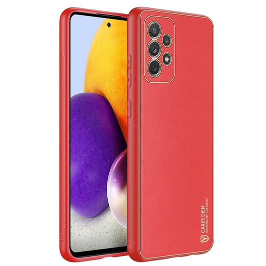 Dux Ducis Yolo elegant case made of soft TPU and PU leather for Samsung Galaxy A72 4G red_0
