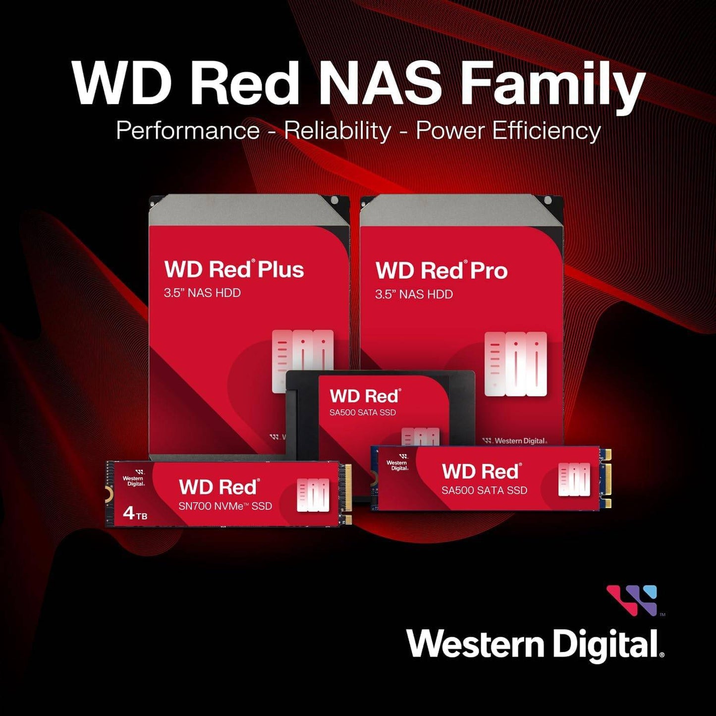Disco Rígido  Western Digital 4TB Red Plus 3.5" 5400RPM 256MB SATA III  WD40EFPX