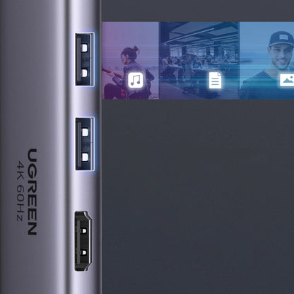 Ugreen 6in1 Multifunctional USB Type C HUB - 2x USB 3.2 Gen 1 / HDMI 4K 60Hz / SD and TF Card Reader / USB Type C PD 100W Gray (60384 CM511)_7