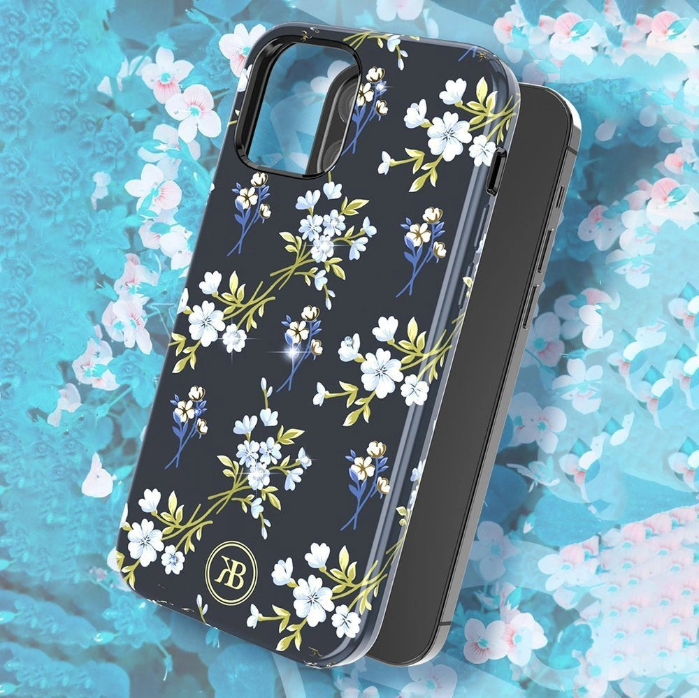 Kingxbar Blossom case decorated with original Swarovski crystals iPhone 12 mini multicolour (Lily)_2