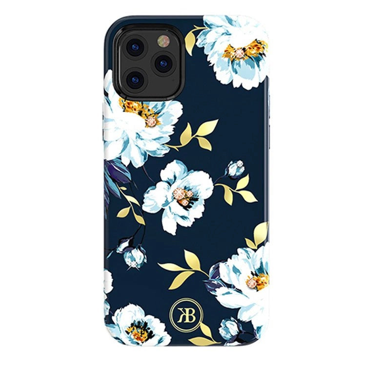 Kingxbar Blossom case decorated with original Swarovski crystals iPhone 12 mini multicolour (Gardenia)_0
