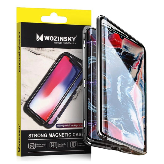 Wozinsky Full Magnetic Case Full Body Front and Back Cover with built-in glass for Samsung Galaxy A72 4G black-transparent_0