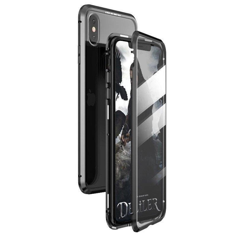 Wozinsky Full Magnetic Case Full Body Front and Back Cover with built-in glass for Samsung Galaxy A72 4G black-transparent_1