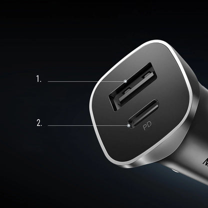 Ugreen Car Charger USB Type C / USB 24W Power Delivery Quick Charge Gray (30780)_8
