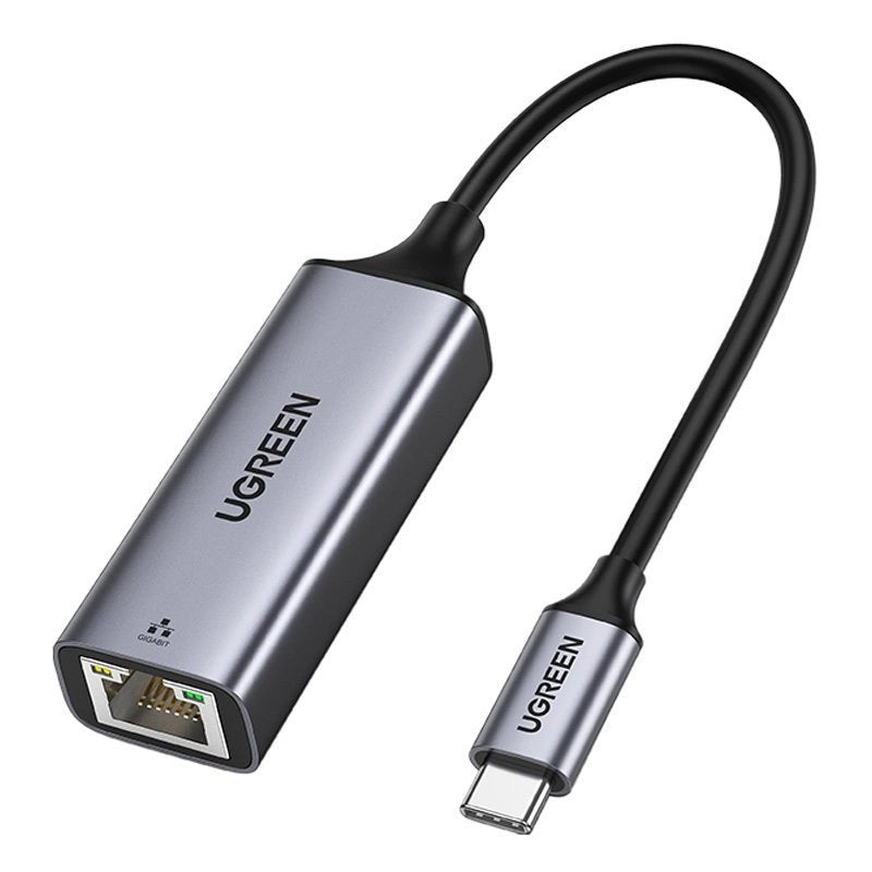 Ugreen external network adapter RJ45 - USB Type C (1000 Mbps / 1 Gbps) Gigabit Ethernet gray (CM199)_0