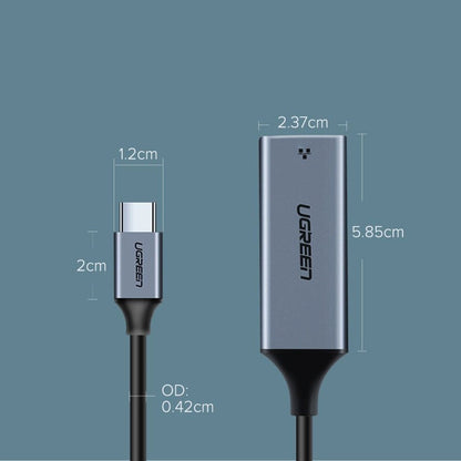 Ugreen external network adapter RJ45 - USB Type C (1000 Mbps / 1 Gbps) Gigabit Ethernet gray (CM199)_9