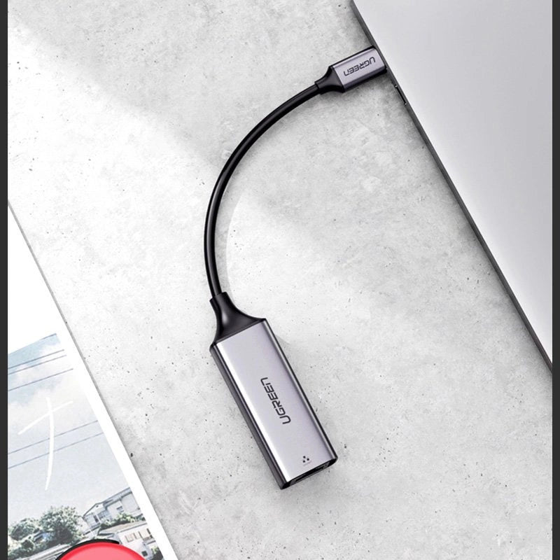 Ugreen external network adapter RJ45 - USB Type C (1000 Mbps / 1 Gbps) Gigabit Ethernet gray (CM199)_11