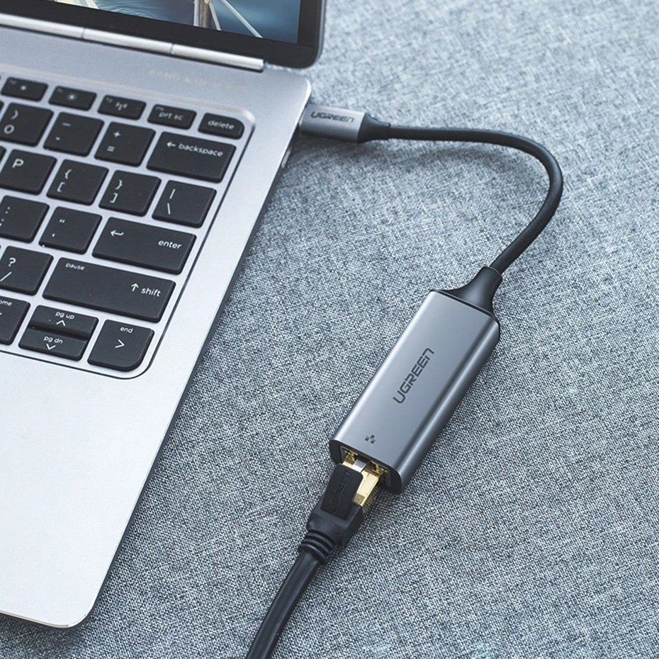 Ugreen external network adapter RJ45 - USB Type C (1000 Mbps / 1 Gbps) Gigabit Ethernet gray (CM199)_1