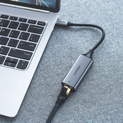 Ugreen external network adapter RJ45 - USB Type C (1000 Mbps / 1 Gbps) Gigabit Ethernet gray (CM199)_1