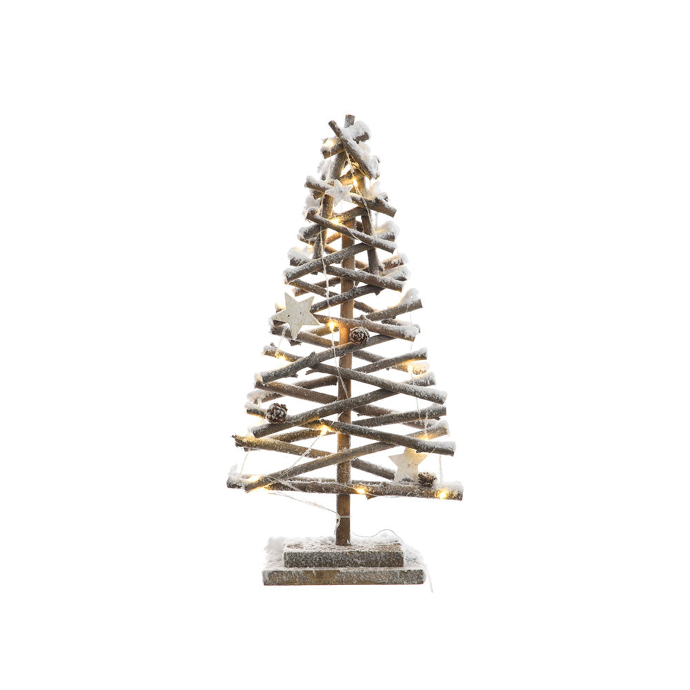 Ãrvore de troncos micro led efeito neve 25x12x50cm_0
