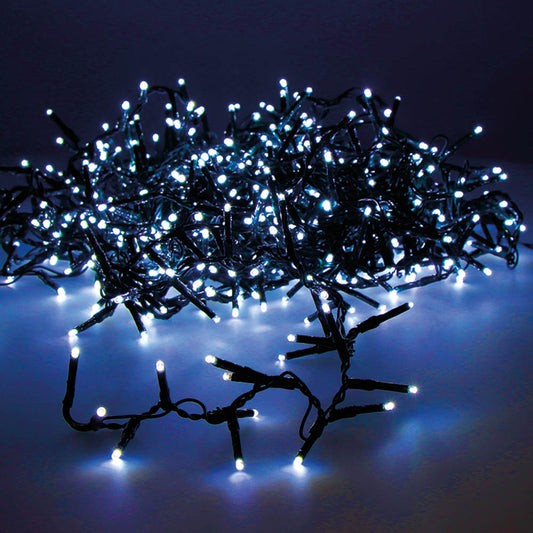 Grinalda led compact intermitente azul 500 leds ip44 cabo verde 16m_0