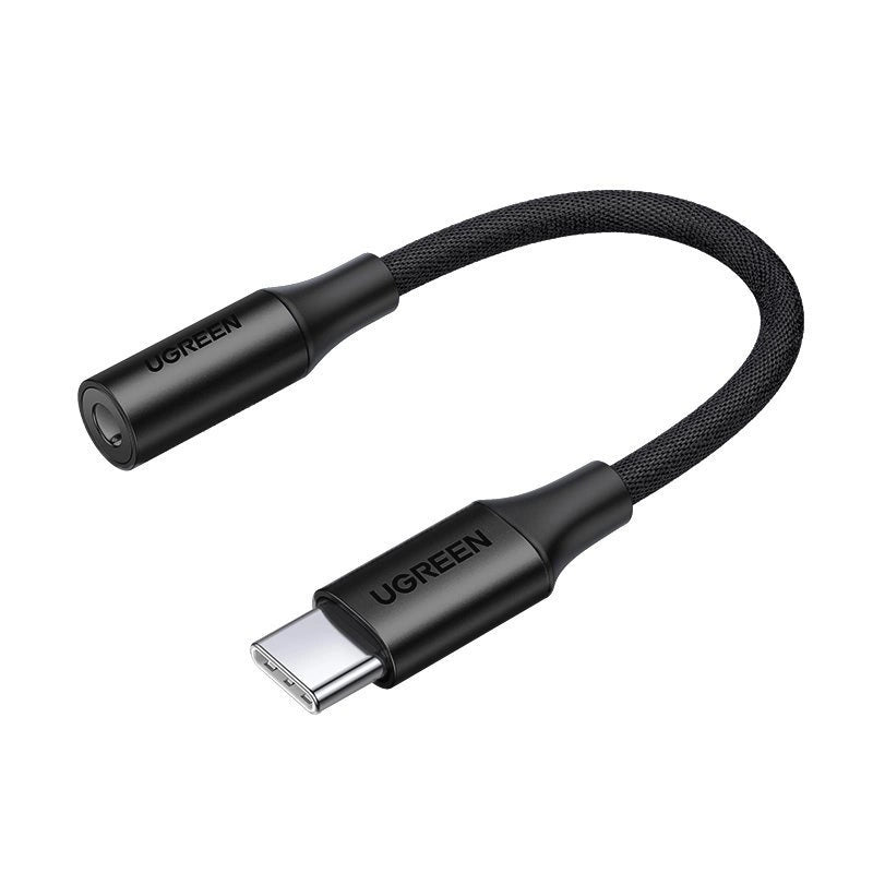 Ugreen AV161 adapter for headphones mini jack 3.5 mm (female) / USB-C (male) 10 cm - black_0