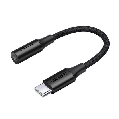 Ugreen AV161 adapter for headphones mini jack 3.5 mm (female) / USB-C (male) 10 cm - black_0