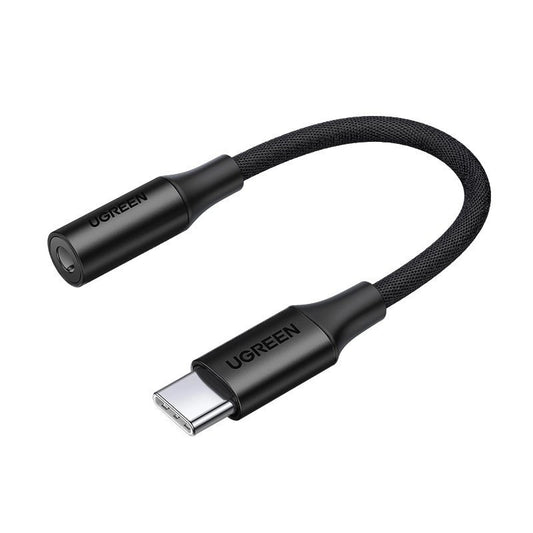 Ugreen AV161 adapter for headphones mini jack 3.5 mm (female) / USB-C (male) 10 cm - black_0