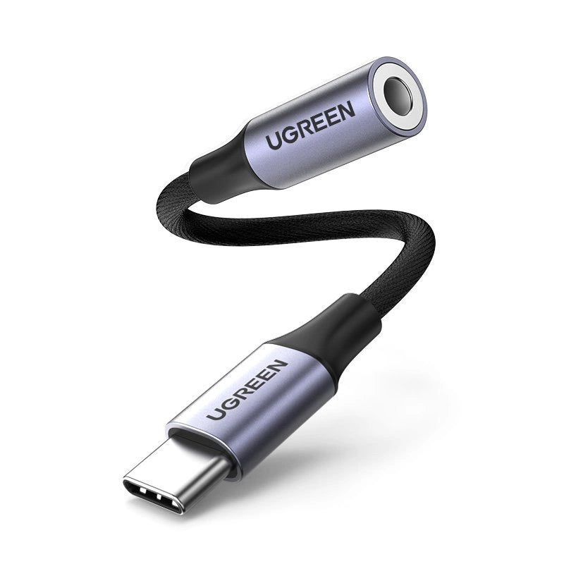 Ugreen AV161 adapter for headphones mini jack 3.5 mm (female) / USB-C (male) 10 cm - black_1