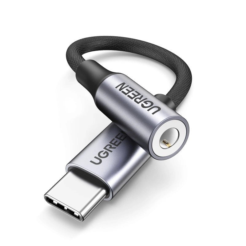 Ugreen AV161 adapter for headphones mini jack 3.5 mm (female) / USB-C (male) 10 cm - black_2