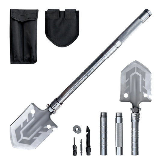 Survival shovel 10-in-1 folding shovel with knife, screwdriver, glass breaker_0