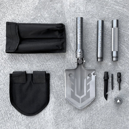 Survival shovel 10-in-1 folding shovel with knife, screwdriver, glass breaker_2