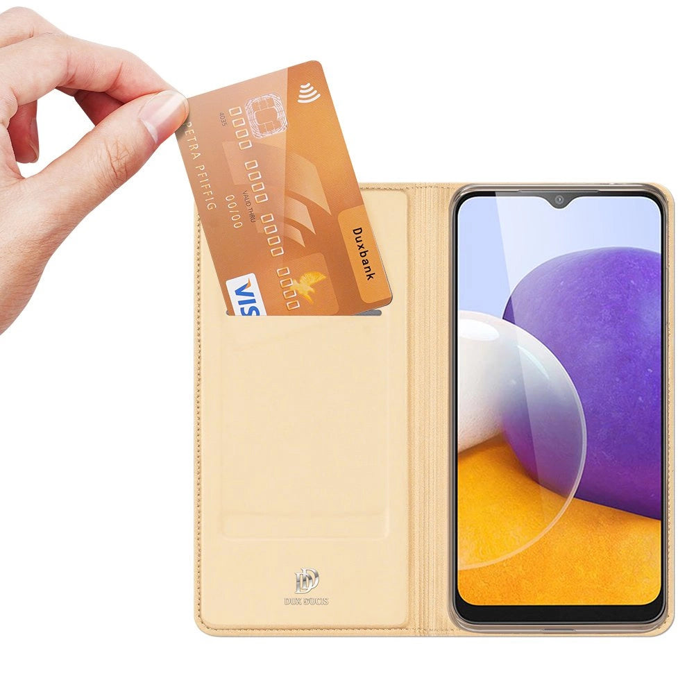 Dux Ducis Skin Pro Bookcase type case for Samsung Galaxy A22 4G golden_1