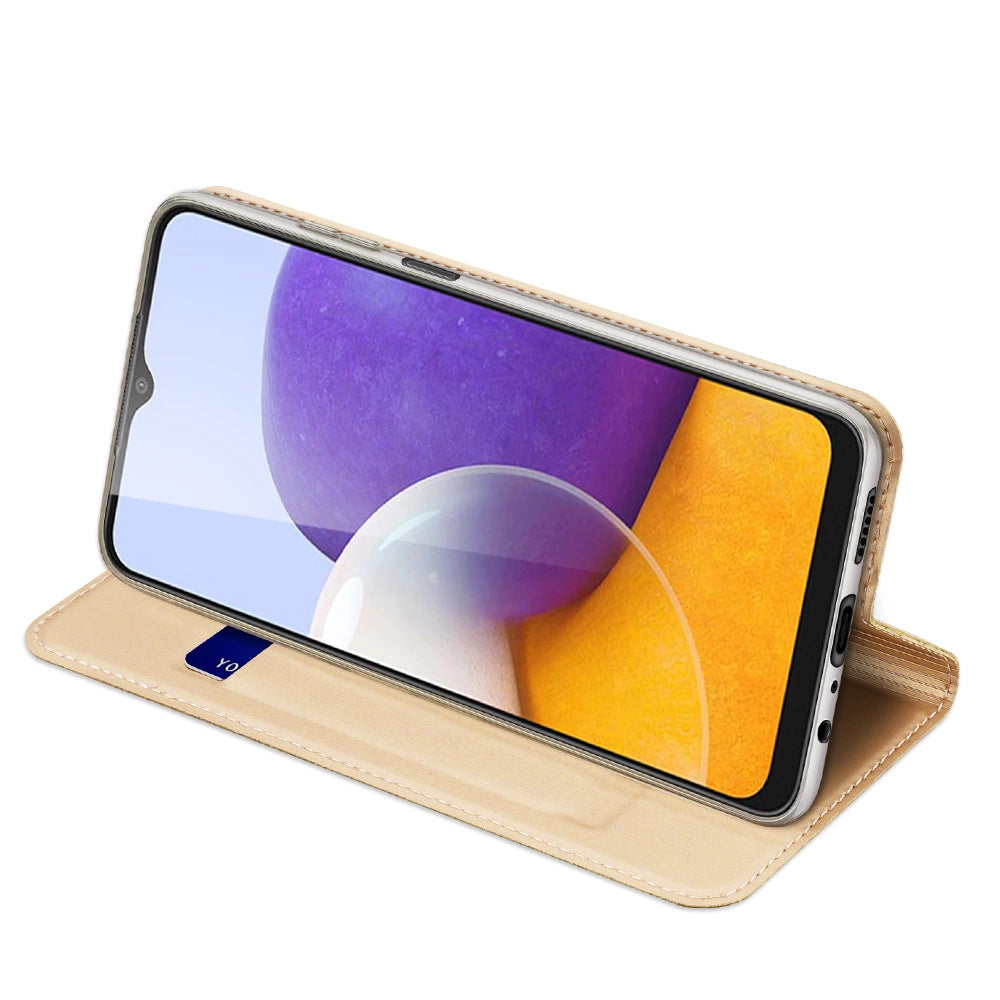 Dux Ducis Skin Pro Bookcase type case for Samsung Galaxy A22 4G golden_5
